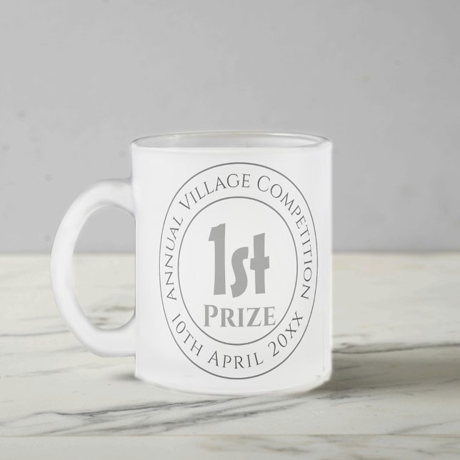 Caneca De Café Vidro Jateado Competição 1rua Trophy Prêmio (Criador carregado)