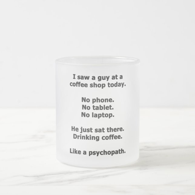 Caneca De Café Vidro Jateado Compro Café (Centro)