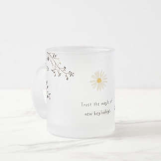 Caneca De Café Vidro Jateado Confie na Magia 