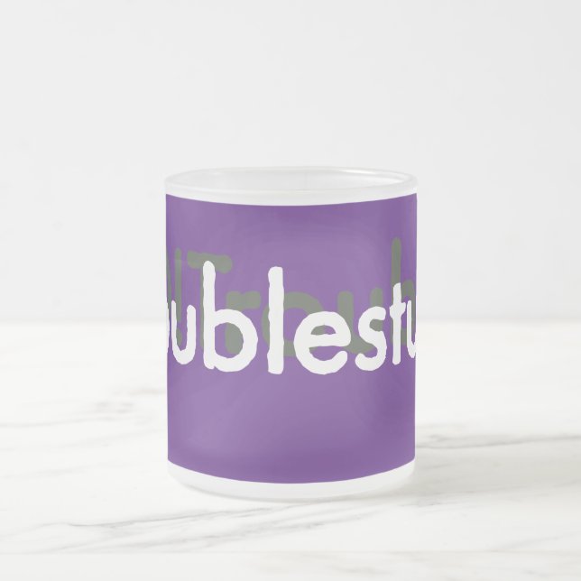 Caneca De Café Vidro Jateado confusão! (Centro)