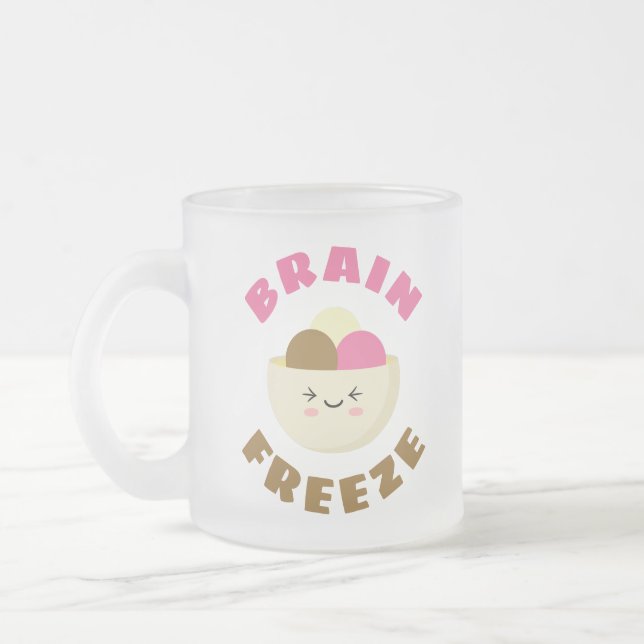 Caneca De Café Vidro Jateado Congelamento cerebral (Esquerda)