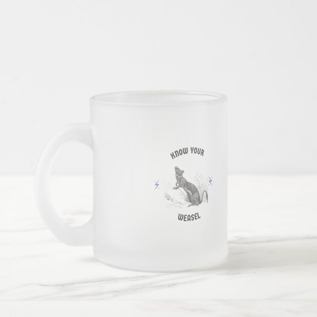 Caneca De Café Vidro Jateado conheça o seu marido (Esquerda)