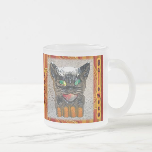 Caneca De Café Vidro Jateado Conjunto de Variedades de Vidro de Gato Preto Hall (Direita)