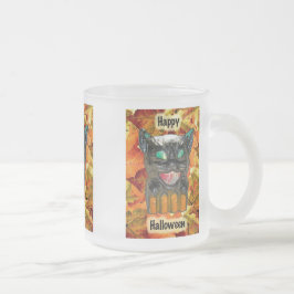 Caneca De Café Vidro Jateado Conjunto de Variedades de Vidro de Gato Preto Hall