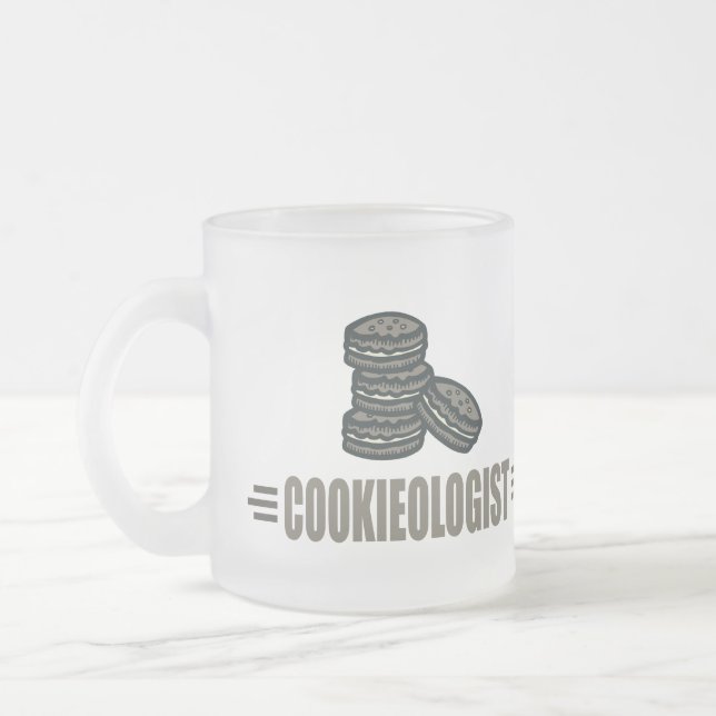 Caneca De Café Vidro Jateado Cookies Engraçados (Esquerda)