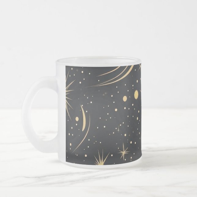 Caneca De Café Vidro Jateado Copo de Água de Vidro Celestial (Esquerda)