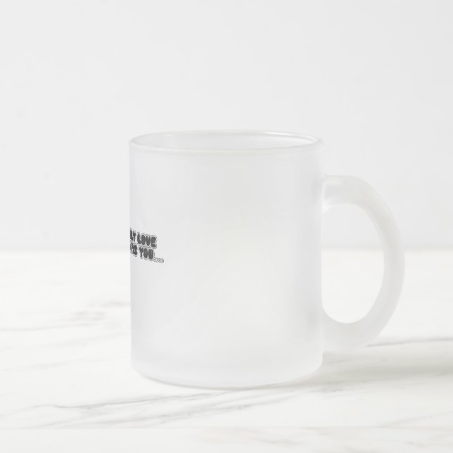 Caneca De Café Vidro Jateado Copo de amor e sentimentos (Direita)