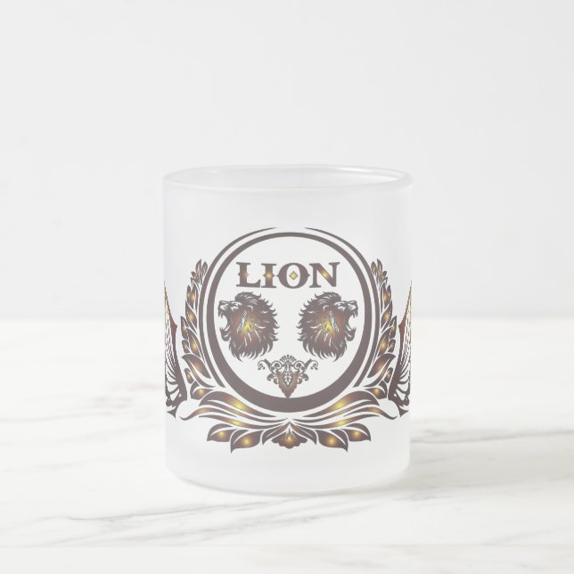 Caneca De Café Vidro Jateado Copo de Vidro LION-Wing (Centro)