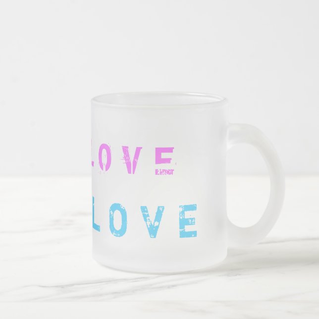 Caneca De Café Vidro Jateado copo do amor (Direita)