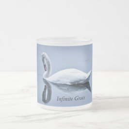 Caneca De Café Vidro Jateado Copo infinito do fosco da cisne da benevolência