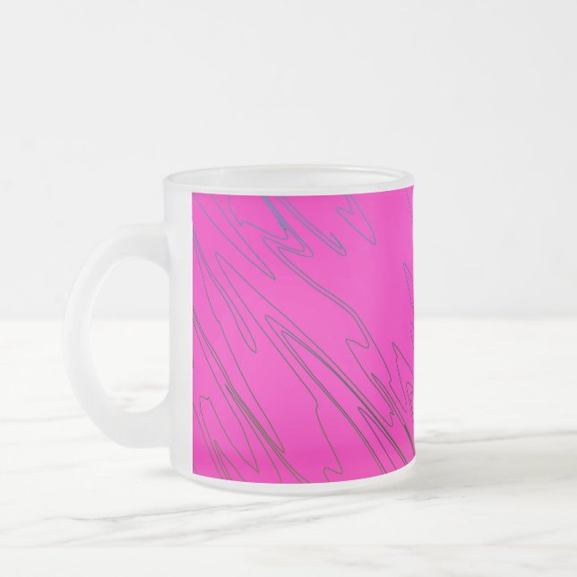 Caneca De Café Vidro Jateado Cor-de-rosa marmoreado (Esquerda)