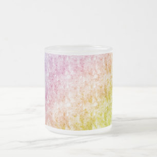 Caneca De Café Vidro Jateado Cores Arco-Íris Artistas Rasgados Drinkware