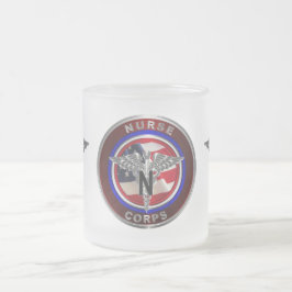 Caneca De Café Vidro Jateado Corpo de Enfermeiros do Exército