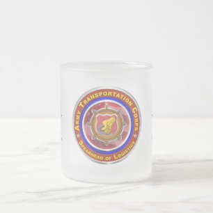 Caneca De Café Vidro Jateado Corpo de Transporte do Exército "Liderança de Logí