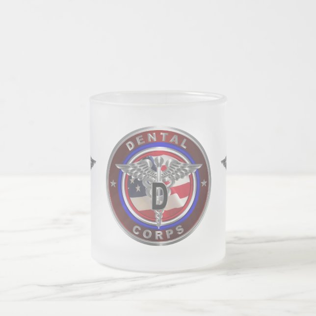 Caneca De Café Vidro Jateado Corpo Dental do Exército (Centro)