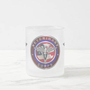 Caneca De Café Vidro Jateado Corpo Veterinário
