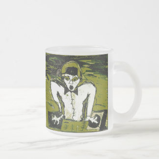 Caneca De Café Vidro Jateado corte desenho dj grafite