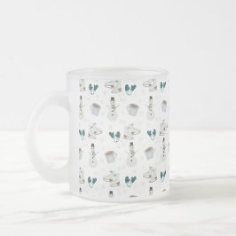 Caneca De Café Vidro Jateado Cozy Winter Wonderland Frosty Mug