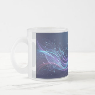 Caneca De Café Vidro Jateado Criatividade Abstrata em IA Inovação Digital