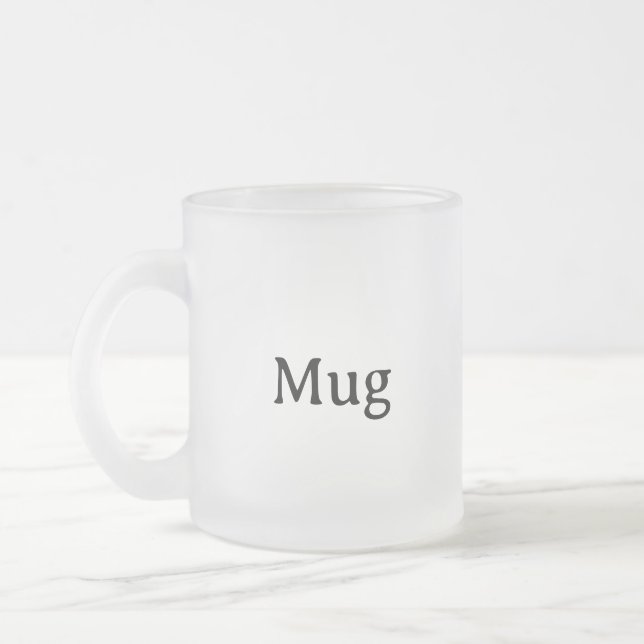 Caneca De Café Vidro Jateado Crie o seu próprio de 10 oz   (Esquerda)