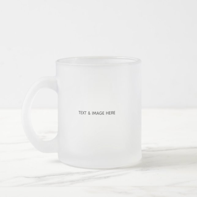 Caneca De Café Vidro Jateado Crie seu próprio branco (Esquerda)