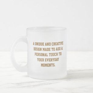 Caneca De Café Vidro Jateado Crie Seu Próprio Copo de Café de Vidro Fosco de 10