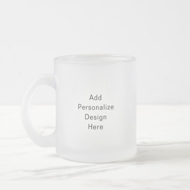 Caneca De Café Vidro Jateado crie seu próprio personalizado (Esquerda)