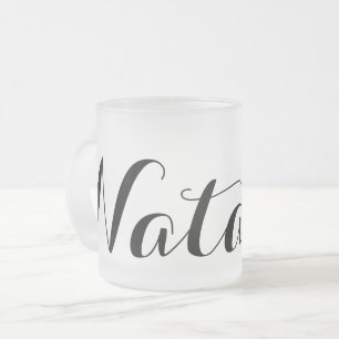 Caneca De Café Vidro Jateado Crie seu próprio presente personalizado de nome p