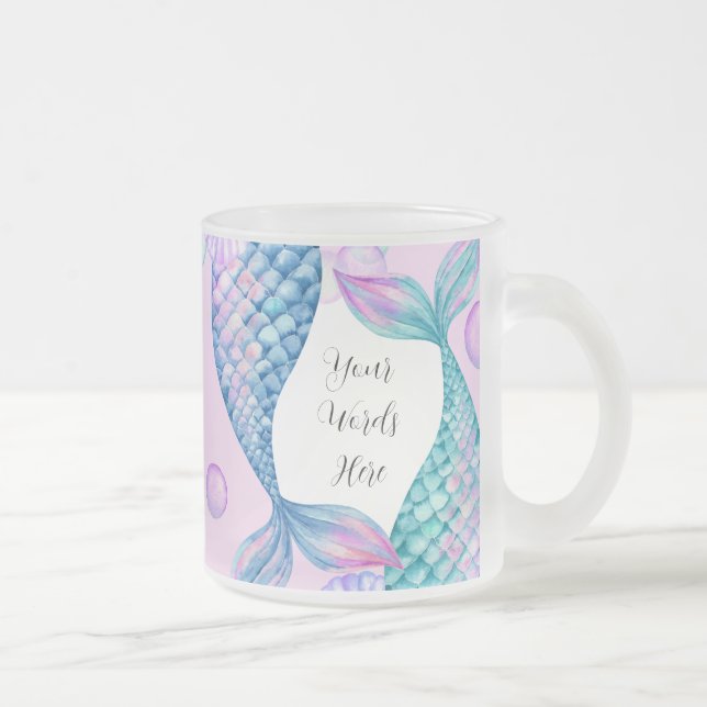 Caneca De Café Vidro Jateado Crie suas próprias unhas de Sereia (Direita)