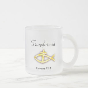 Caneca De Café Vidro Jateado Cristão