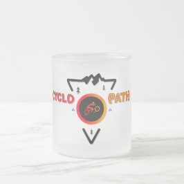 Caneca De Café Vidro Jateado Cyclopath Retro Orange Edition