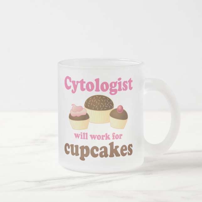 Caneca De Café Vidro Jateado Cytologist engraçado (Direita)