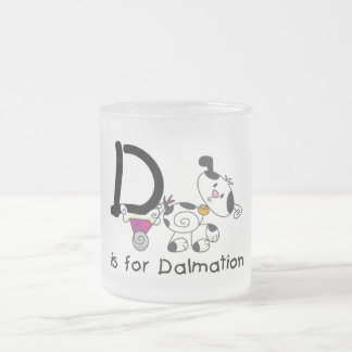 Caneca De Café Vidro Jateado D é para t-shirt e presentes de Dalmation