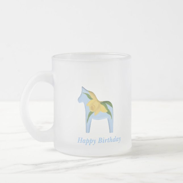Caneca De Café Vidro Jateado Daffodil Dala Mug (Esquerda)