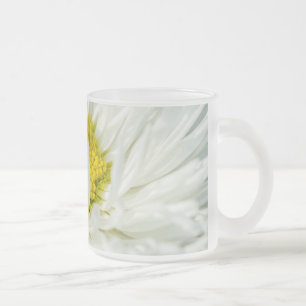 Caneca De Café Vidro Jateado Daisy Flower