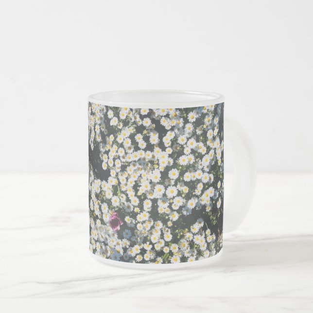 Caneca De Café Vidro Jateado Daisy Meadow Classic Mug (Frente Esquerda)