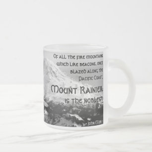 Caneca De Café Vidro Jateado De todas as montanhas do fogo… O Monte Rainier