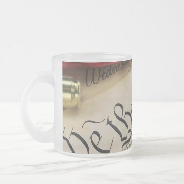 Caneca De Café Vidro Jateado Declaração de independência (Esquerda)