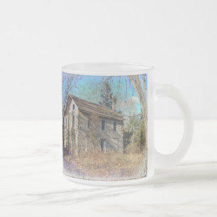 Caneca De Café Vidro Jateado Derelict Farmhouse na Estrada Upper Ridge