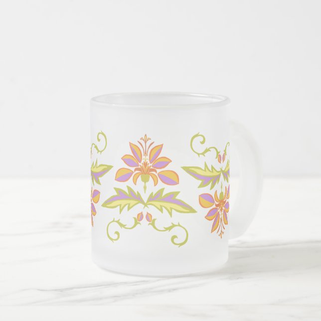 Caneca De Café Vidro Jateado Design (Frente Esquerda)