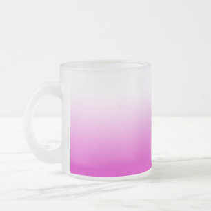 Caneca De Café Vidro Jateado Design-60416 de Fundo de Gradiente Ombr Rosa