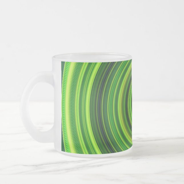 Caneca De Café Vidro Jateado Design- 64555 Geométrico (Esquerda)