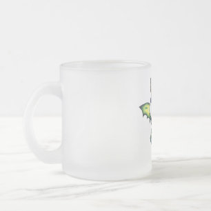 Caneca De Café Vidro Jateado Design de Dragão de Halloween