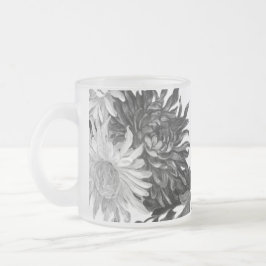 Caneca De Café Vidro Jateado Design de FLORES de Mug