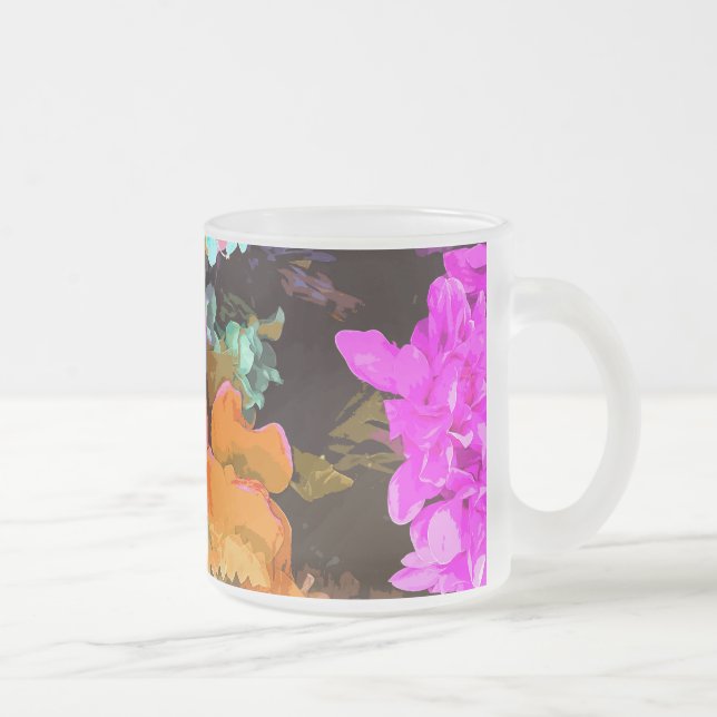 Caneca De Café Vidro Jateado Detalhe lindo (Direita)