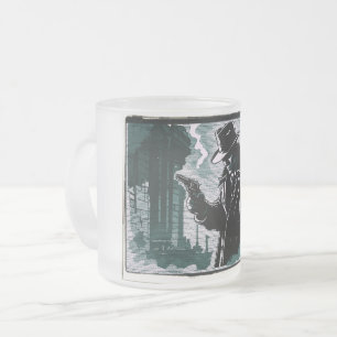 Caneca De Café Vidro Jateado Detetive Urbano Cidade Áspera Estilo Vintage 1940