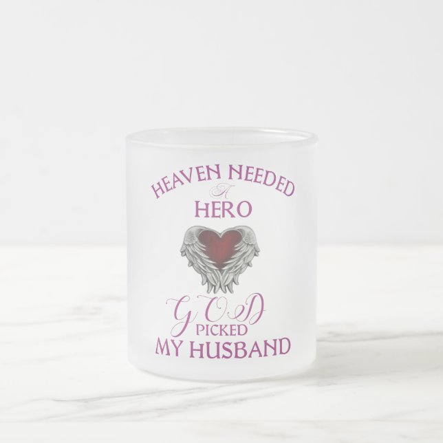 Caneca De Café Vidro Jateado Deus escolheu meu marido (Centro)