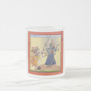 Caneca De Café Vidro Jateado Deusa Bhadrakali adorado pelos deuses 1675