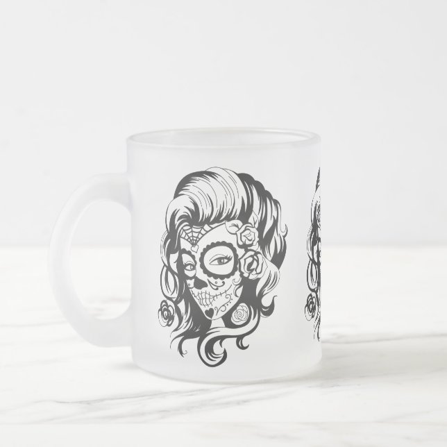 Caneca De Café Vidro Jateado Dia da beleza inoperante (Esquerda)