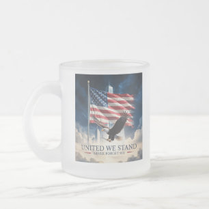 Caneca De Café Vidro Jateado Dia Patriótico (Lembrança de 11 de setembro)